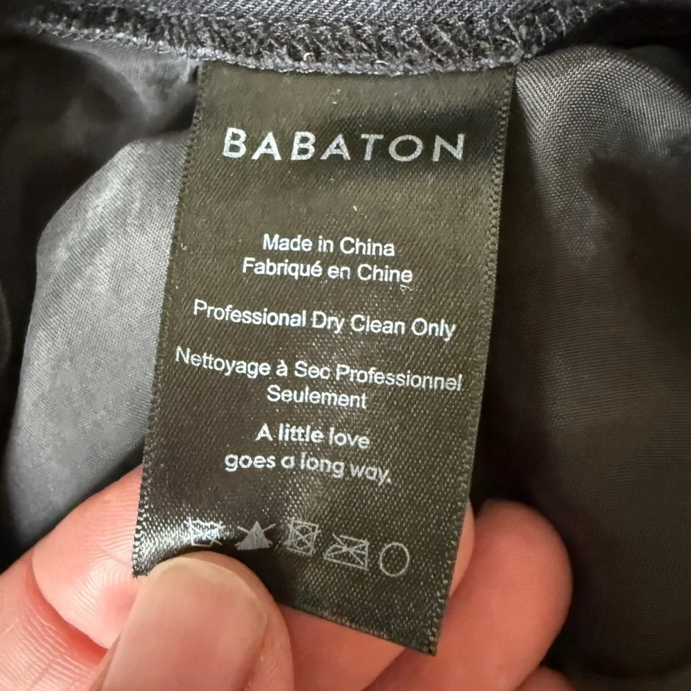 Babaton Aritzia Black Straight Leg  Linen Blend Pants